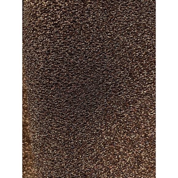 Prelude‎ Women's Long Sleeve Sequined Blouse bronze black L  Flouncy Sleeve - Picture 2 of 5